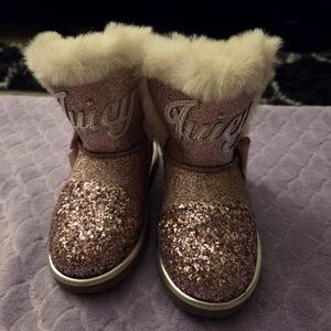 Juicy Couture Pink Glitter Boots